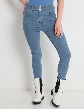 Jeans Skinny Oggi Katia Corte Cintura Alta Para Mujer