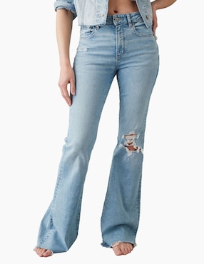 Jeans Flare American Eagle Super Hi-rise Corte Cintura Alta Para Mujer