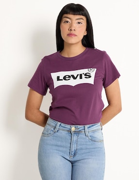 Playera Manga Corta Levi's Cuello Redondo Para Mujer