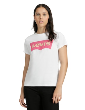 Playera Manga Corta Levi´s Cuello Redondo Para Mujer