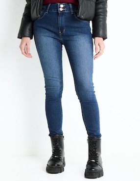 Jeans Relaxed Skinny Oggi Corte Cintura Para Mujer