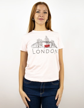 Playera manga corta Furor cuello redondo para mujer