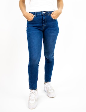 Jeans Skinny Furor Stella Corte Media Cintura Para Mujer