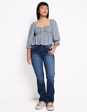 Jeans straight Oggi para mujer