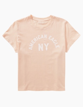 Playera manga corta American Eagle cuello redondo para mujer