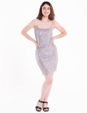 Vestido corto de noche madden girl escote cuadrado