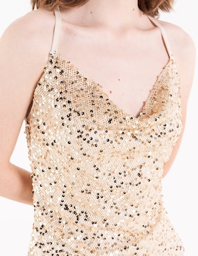 Vestido corto de fiesta Madden Girl Summer espalda cruzada