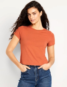 Playera Old Navy manga corta cuello redondo para mujer