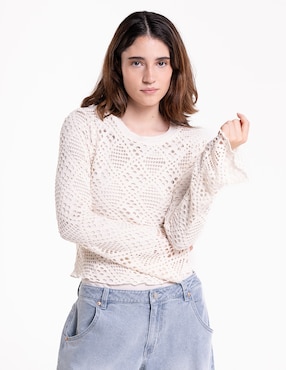 Blusa Madden Girl manga larga para mujer
