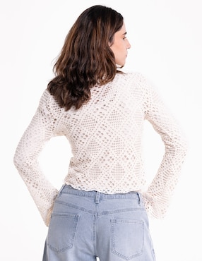 Blusa Madden Girl manga larga para mujer