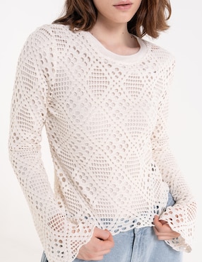 Blusa Madden Girl manga larga para mujer
