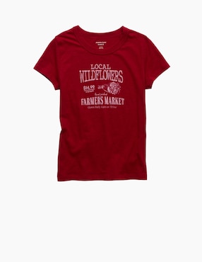 Playera manga corta American Eagle cuello redondo para mujer