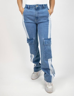 Jeans cargo straight Furor para mujer