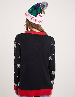 Suéter navideño NYD cuello redondo para mujer