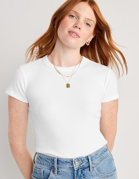 Playera manga corta Old Navy cuello redondo para mujer