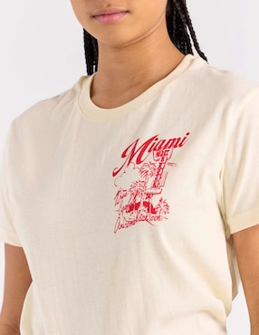 Playera manga corta Furor cuello redondo para mujer