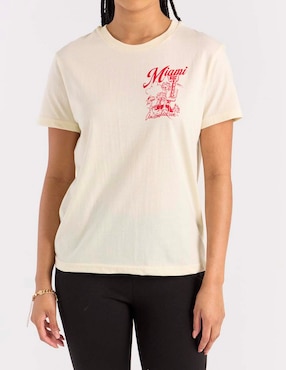 Playera manga corta Furor cuello redondo para mujer