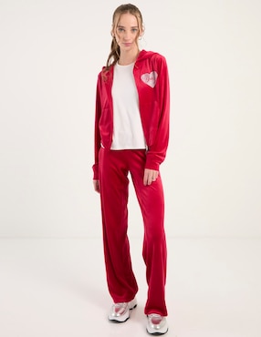 Pants straight Juicy Couture con elástico para mujer