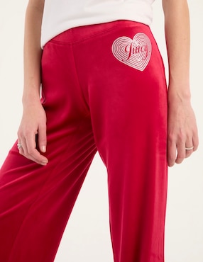 Pants straight Juicy Couture con elástico para mujer