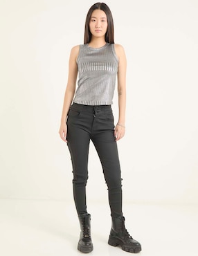 Jeans skinny Nyd corte cintura para mujer