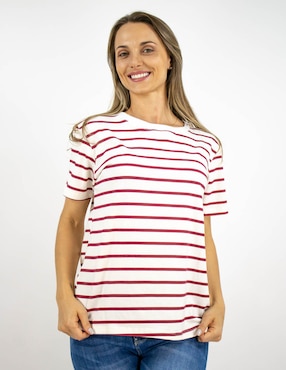 Playera casual manga corta Furor cuello redondo para mujer