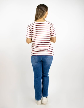 Playera casual manga corta Furor cuello redondo para mujer