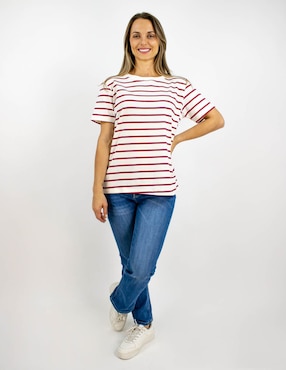 Playera casual manga corta Furor cuello redondo para mujer