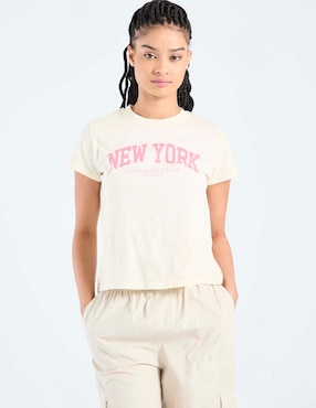 Playera manga corta American Eagle Tees cuello redondo para mujer