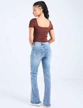 Jeans bota Nyd corte cintura alta para mujer