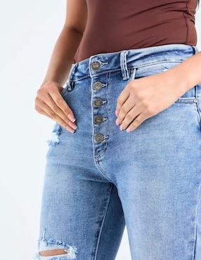 Jeans bota Nyd corte cintura alta para mujer