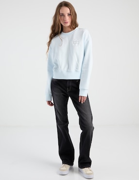 Jeans straight Oggi corte cadera para mujer