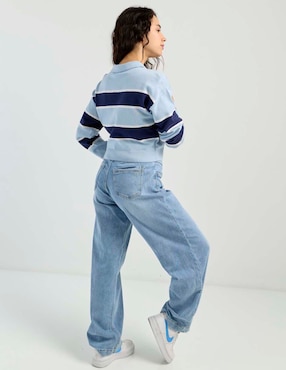 Jeans straight Nyd corte cintura para mujer
