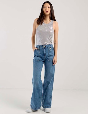 Jeans wide leg Furor para mujer