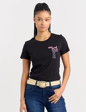 Playera manga corta Furor cuello redondo para mujer