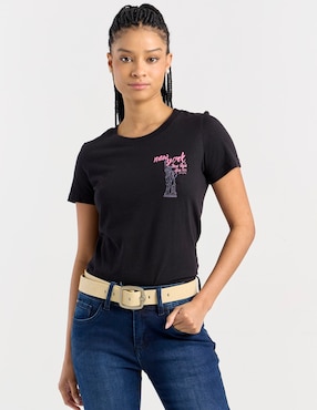 Playera manga corta Furor cuello redondo para mujer