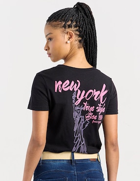 Playera manga corta Furor cuello redondo para mujer