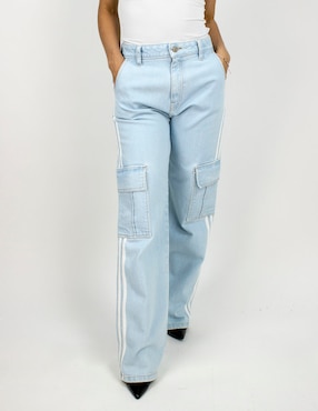 Jeans cargo wide leg Furor para mujer