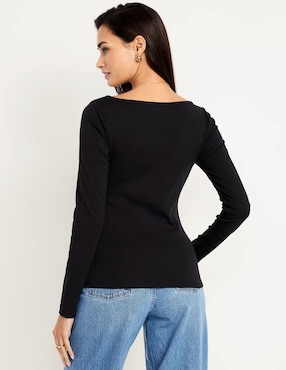Playera manga larga Old Navy cuello ojal para mujer