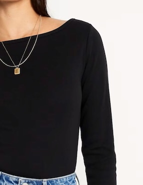 Playera manga larga Old Navy cuello ojal para mujer