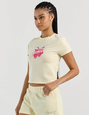 Playera manga corta Juicy Couture cuello redondo para mujer