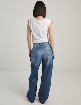 Jeans relaxed wide leg Oggi para mujer