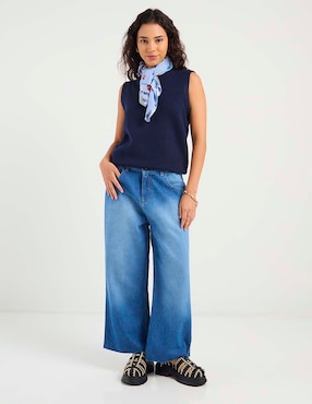 Jeans wide leg Oggi para mujer