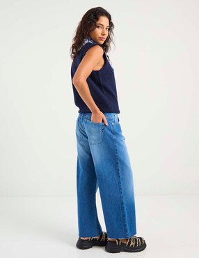Jeans wide leg Oggi para mujer