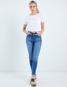 Jeans skinny cintura media Nyd para mujer