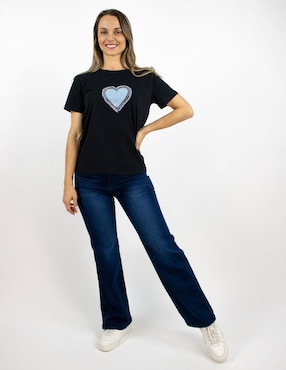 Blusa manga corta Furor cuello redondo para mujer