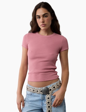 Playera manga corta American Eagle cuello redondo para mujer