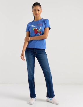 Jeans straight cintura alta Oggi para mujer