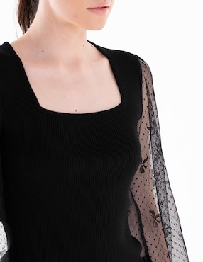 Blusa Madden Girl manga larga para mujer