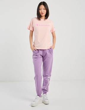 Playera manga corta Champion cuello redondo para mujer