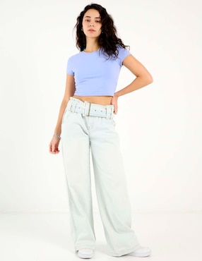 Jeans relaxed wide leg cintura media Madden Girl para mujer
